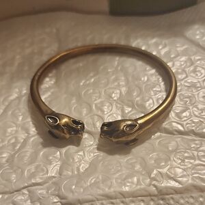 Copper Panther Head Bracelet